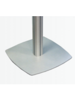 4-channel pole with Sq. base and domed end cap