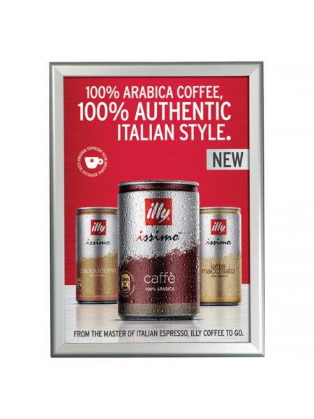 1000mmx1400mm poster size 32mm snap frame profile silver