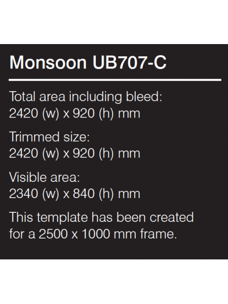 Monsoon Graphic External Outdoor 3.0m PRINTED