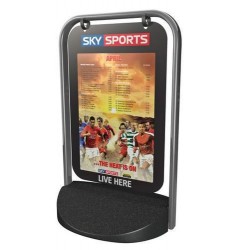 A Swinger 2000 Poster holder Pavement Sign Black frame